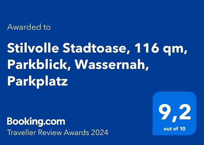 Stilvolle Stadtoase, 116 Qm, Parkblick, Wassernah, Parkplatz * 威廉港
